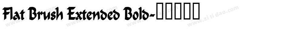 Flat Brush Extended Bold字体转换